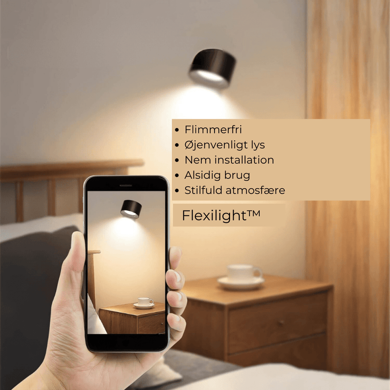 Flexilight™ | 360° Draaibare, draadloze oplaadbare wandlamp